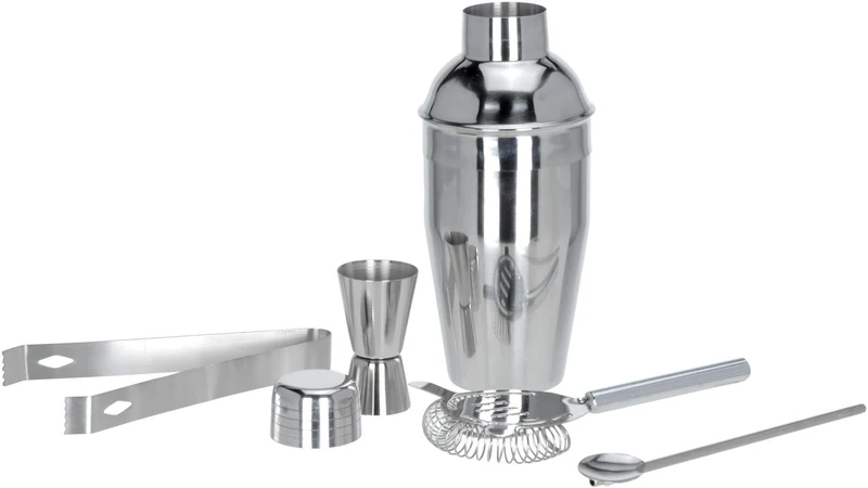 Set d'accessoires à cocktail Cookinglife - Shaker - en inox - 5 pièces