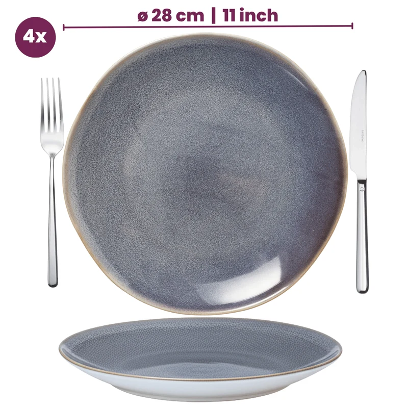 Ensemble de vaisselle Cookinglife - Serviesset 4 personnes - Serene - 12 pièces