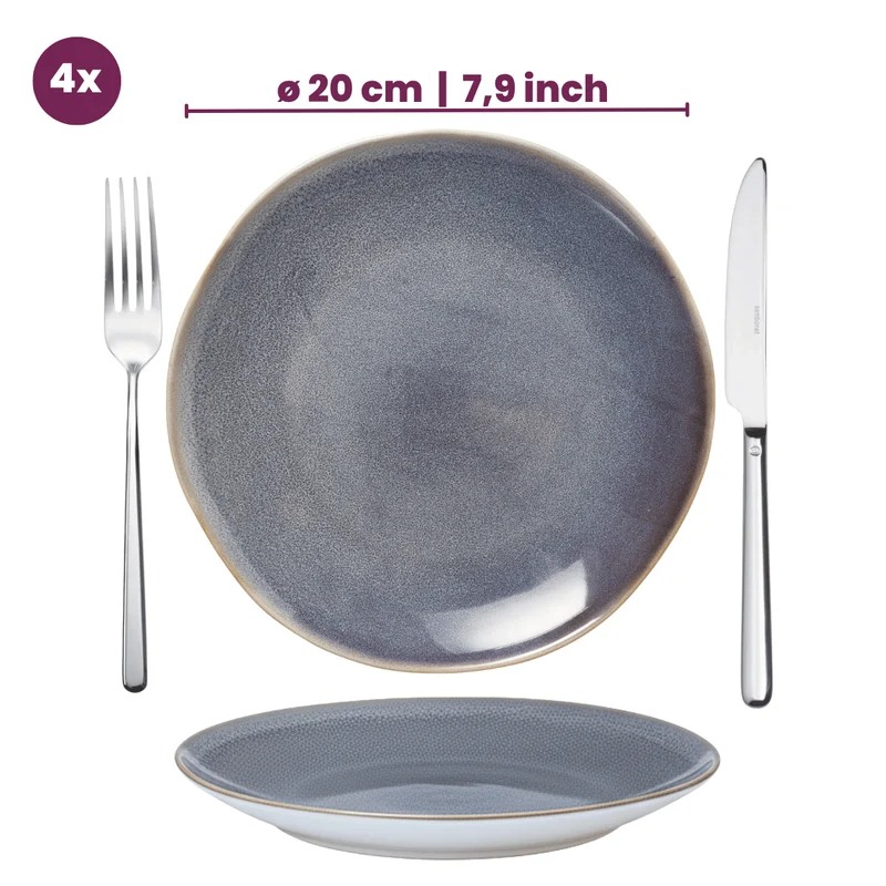 Ensemble de vaisselle Cookinglife - Serviesset 4 personnes - Serene - 12 pièces