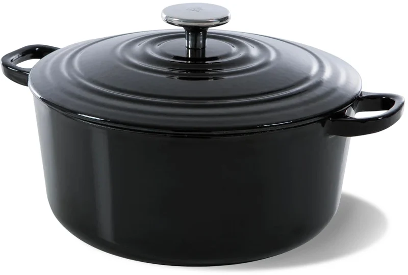 Batterie de cuisine BK Bourgogne Jet Black Fonte 3 pièces - Cocotte ø 24, 28 cm & Poêle-gril 26x26 cm - compatible avec toutes les sources de chaleur
