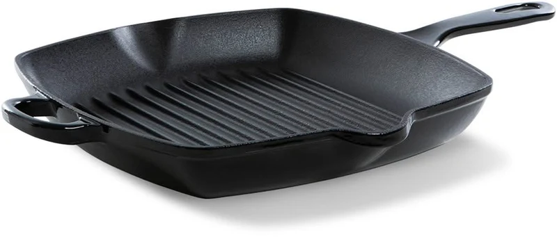 Batterie de cuisine BK Bourgogne Jet Black Fonte 3 pièces - Cocotte ø 24, 28 cm & Poêle-gril 26x26 cm - compatible avec toutes les sources de chaleur