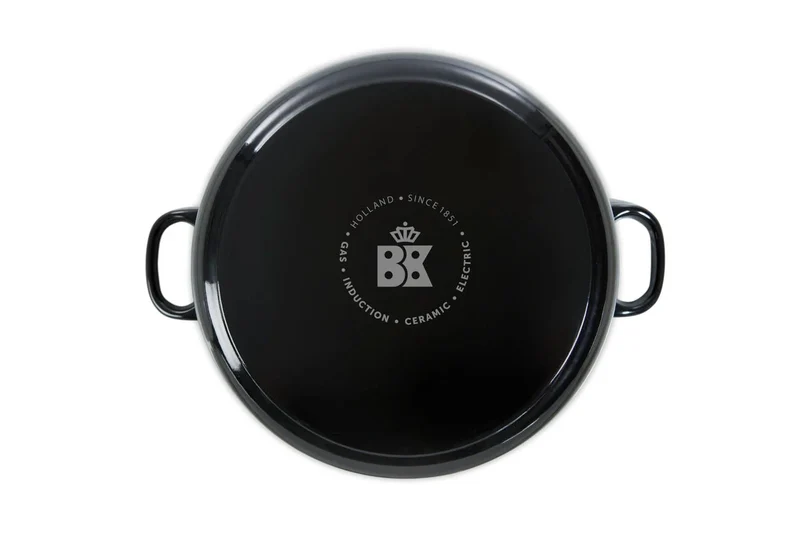 Batterie de cuisine BK Bourgogne Jet Black Fonte 3 pièces - Cocotte ø 24, 28 cm & Poêle-gril 26x26 cm - compatible avec toutes les sources de chaleur
