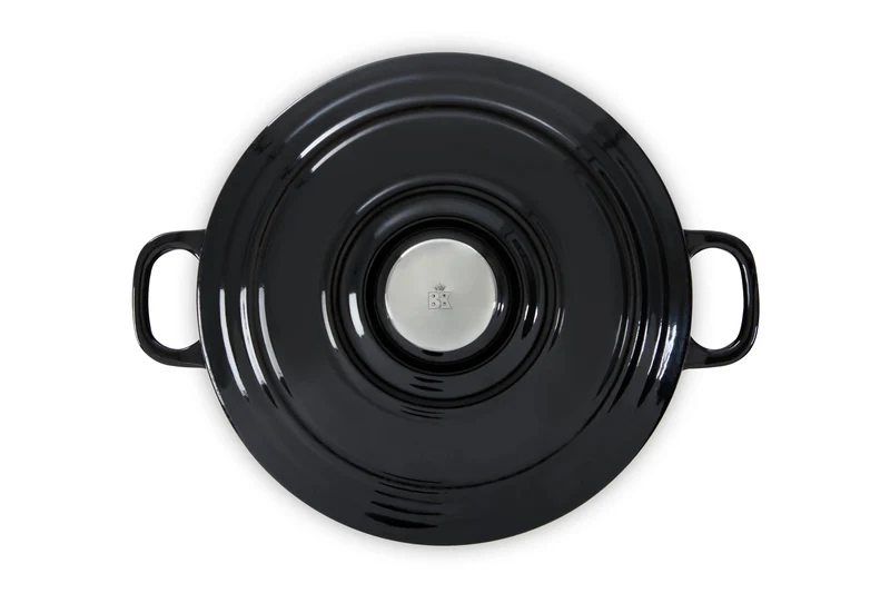 Batterie de cuisine BK Bourgogne Jet Black Fonte 3 pièces - Cocotte ø 24, 28 cm & Poêle-gril 26x26 cm - compatible avec toutes les sources de chaleur
