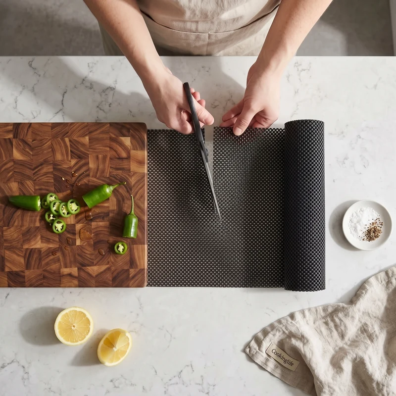 Cookinglife Tapis Antidérapant - pour planche à découper - 150 x 30 cm