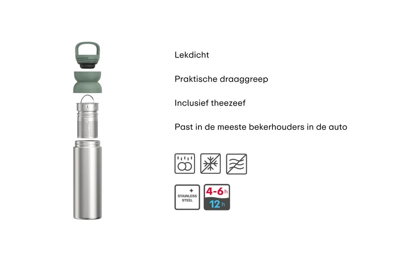 Mug Isotherme avec filtre à thé Mepal Ellipse Nordic Black - 500 ml