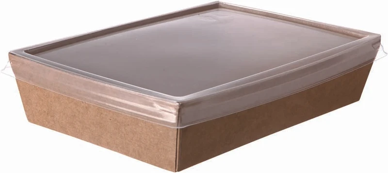 Barquettes repas carton brun/blanc (400 unités)