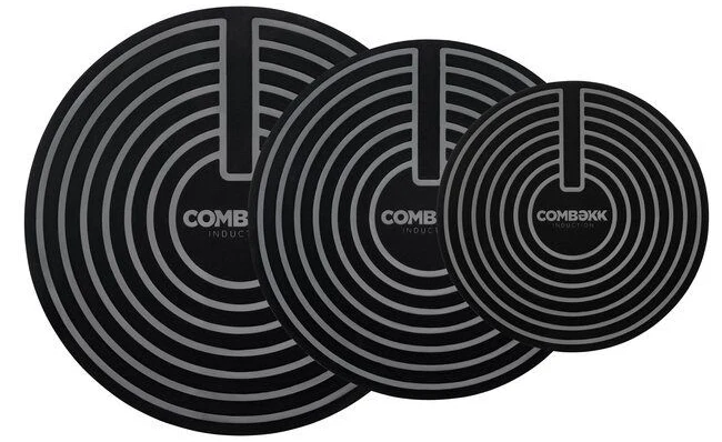 Protection plaque induction / Tapis de cuisson Combekk en silicone - Ø 18 / 24 / 28 cm - 3 pièces