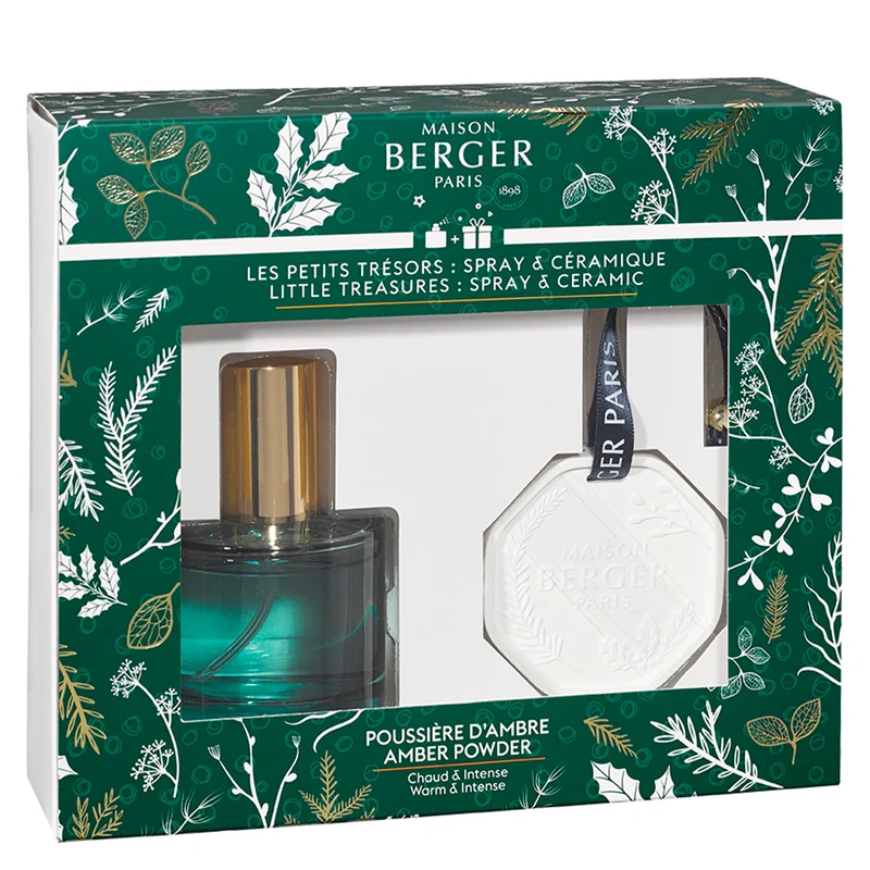 Maison Berger Giftset Magical - Roomspray 50ml & Parfumhanger - Amber Powder