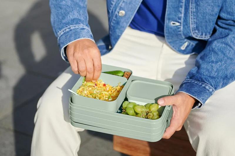 Boîte à lunch Mepal Take a Break Nordic Sage Large - avec 2 Bacs Bento
