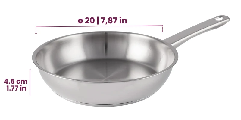 Poêle à frire Cookinglife - Poêle en inox triply - Superior - 20 cm