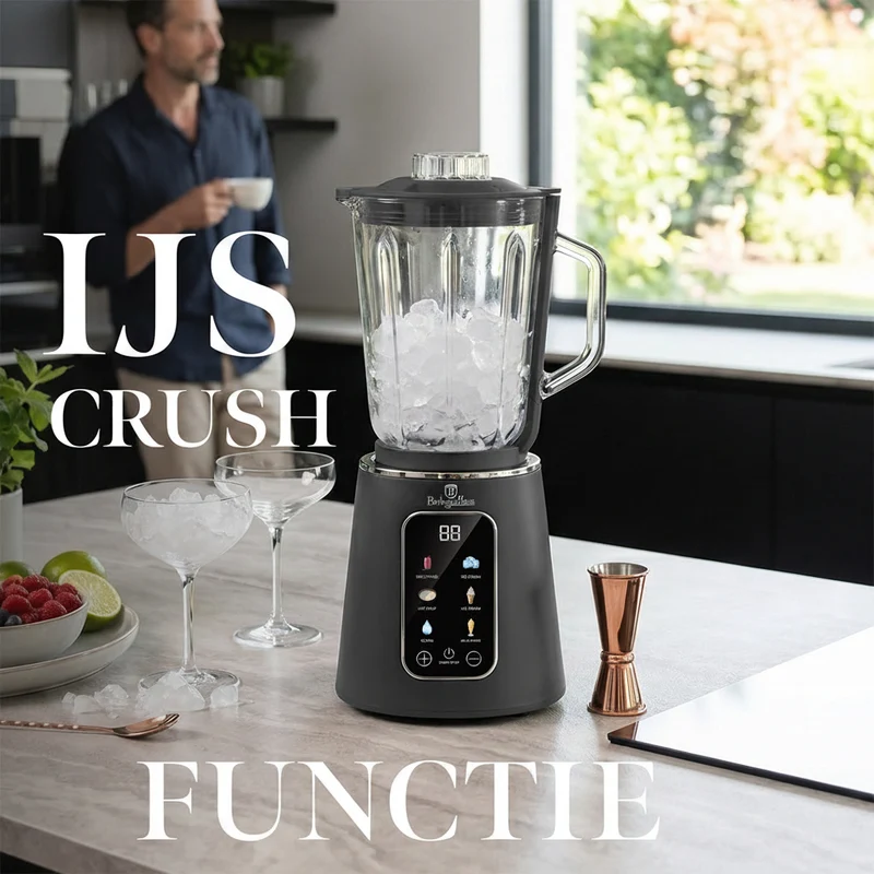 Blender Numérique BerlingerHaus Mat Anthracite - Bol en Verre - 1,5 L - 1000W