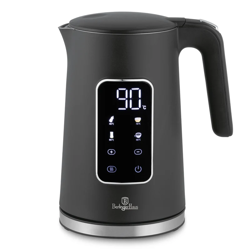 Bouilloire Électrique Numérique BerlingerHaus Mat Anthracite - Réglage de température - 1,7 litre - 2200W