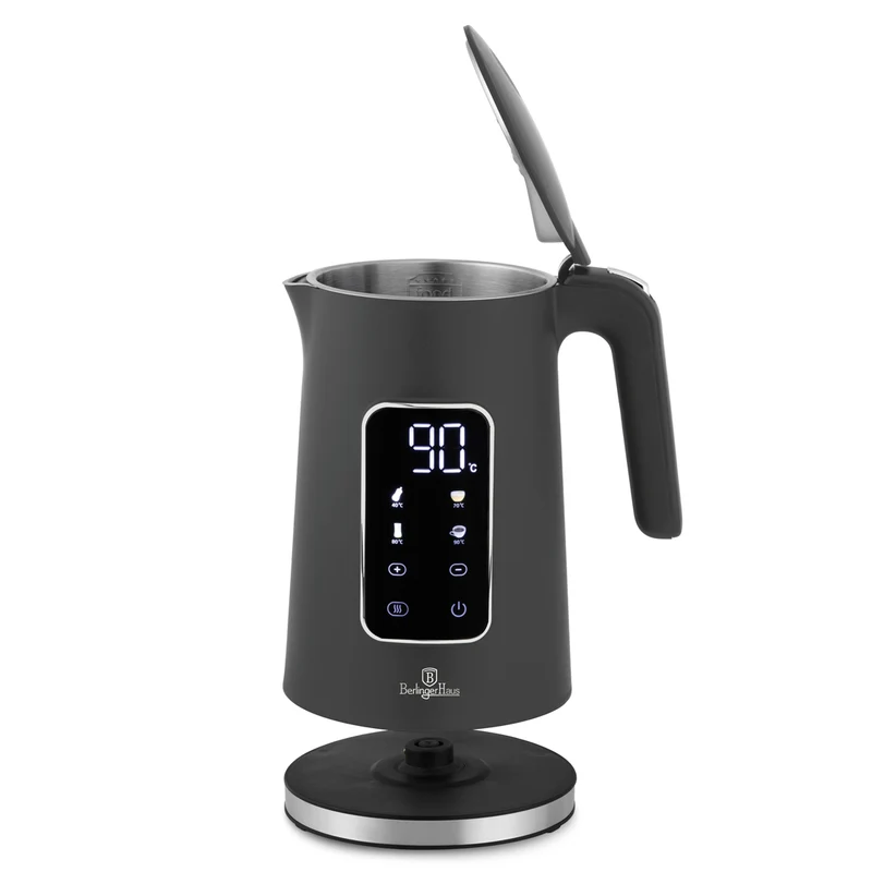 Bouilloire Électrique Numérique BerlingerHaus Mat Anthracite - Réglage de température - 1,7 litre - 2200W