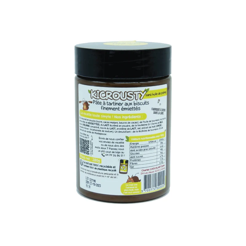 Pâte à tartiner croustillante Kicrousty