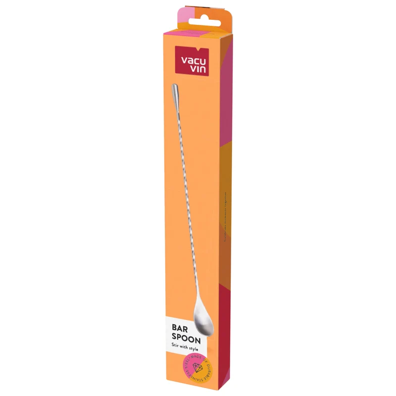 Cuillère de bar Vacu Vin Inox - Cuillère à cocktail - 33 cm