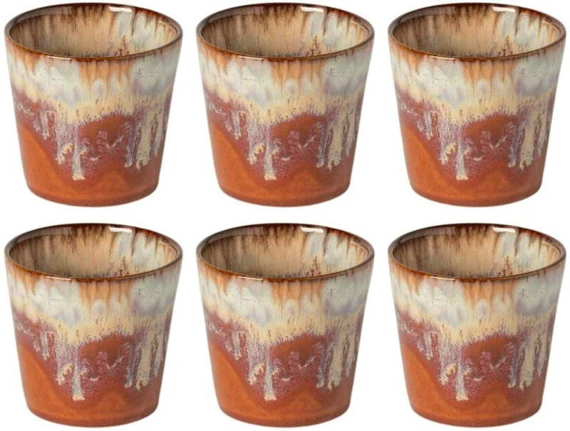 Costa Nova Tasses à café Casafina Poterie Caramel-Latte 190 ml - 6 pièces