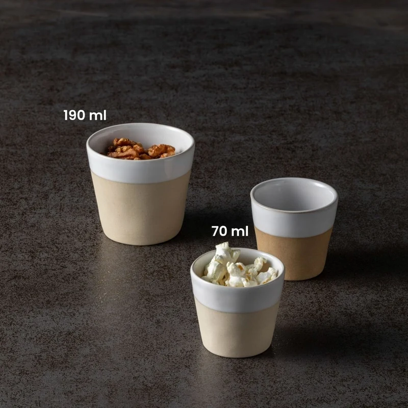 Tasses à café Costa Nova Grespresso Nature 190 ml - 8 pièces - Coffret cadeau