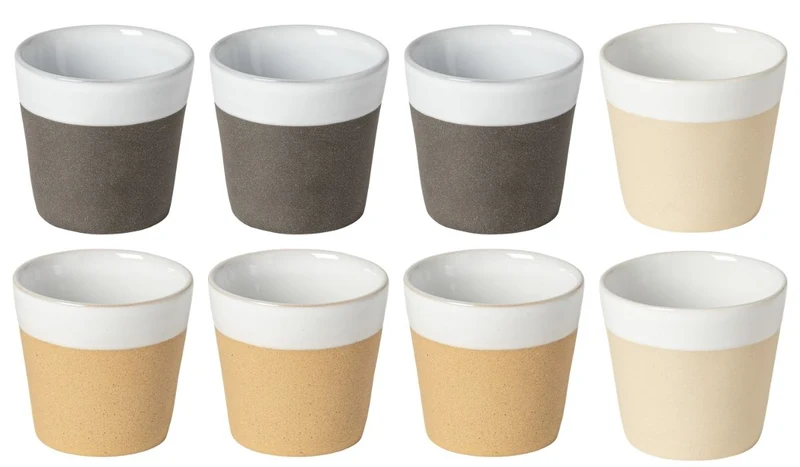 Tasses à café Costa Nova Grespresso Nature 190 ml - 8 pièces - Coffret cadeau