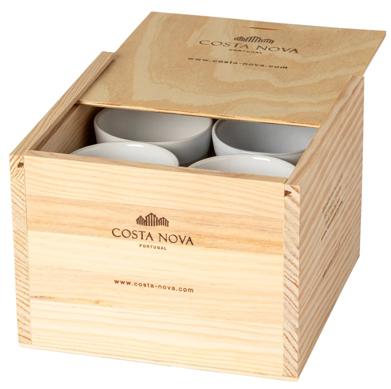 Tasses à café Costa Nova Grespresso Nature 190 ml - 8 pièces - Coffret cadeau