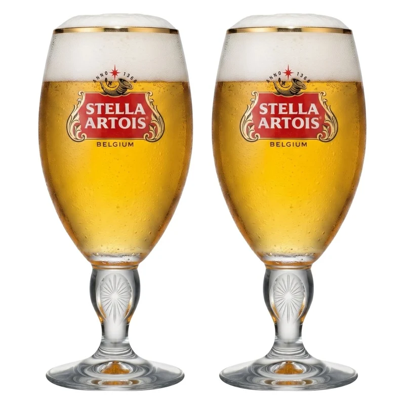 Verres à bière Stella Artois - Calice - 330 ml - 2 pièces