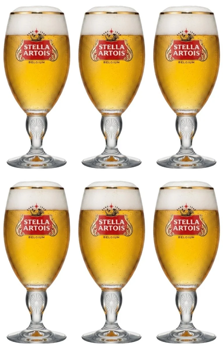 Verres à bière Stella Artois - Calice - 500 ml - 6 pièces