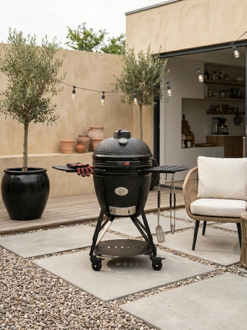 Keij Kamado BBQ Pro Large Noir - 21 pouces