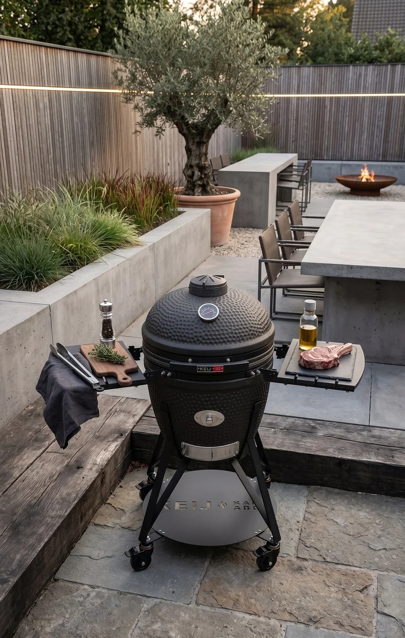 Keij Kamado BBQ Legend Large mat noir - 21 pouces