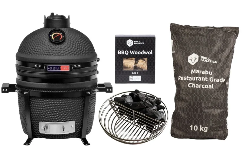 Keij Kamado Legend Compact Noir - Set de démarrage - Gril Barbecue