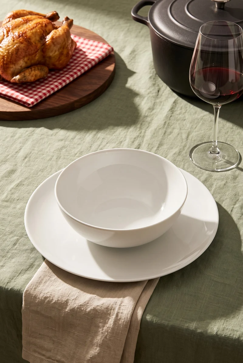 Alessi Service de table All-Time 12 pièces / 4 personnes - 4 assiettes à dîner, 4 assiettes à petit déjeuner et 4 bols
