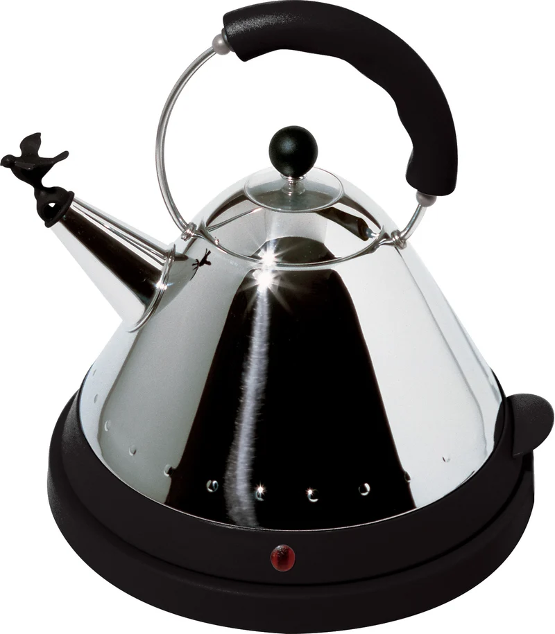 Bouilloire électrique Alessi MG32 RVS / Noir - 1.5 litre - 2000 W - Michael Graves - MG32 B