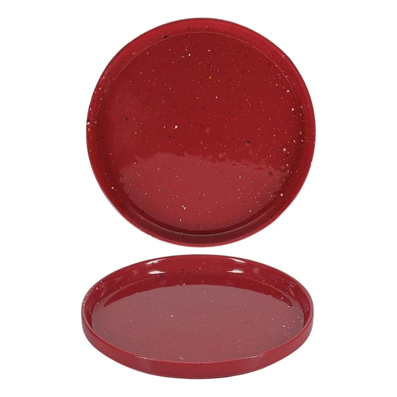 Ensemble de vaisselle ONA Fika Burgundy 12 pièces / 4 personnes - 4 assiettes à dîner, 4 assiettes à petit-déjeuner et 4 bols