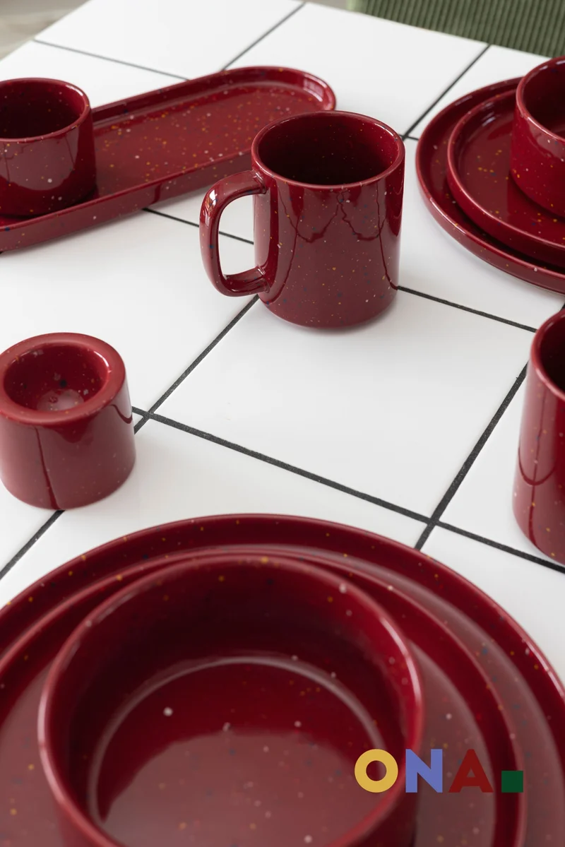 Mugs ONA Fika Burgundy 330 ml - 4 pièces