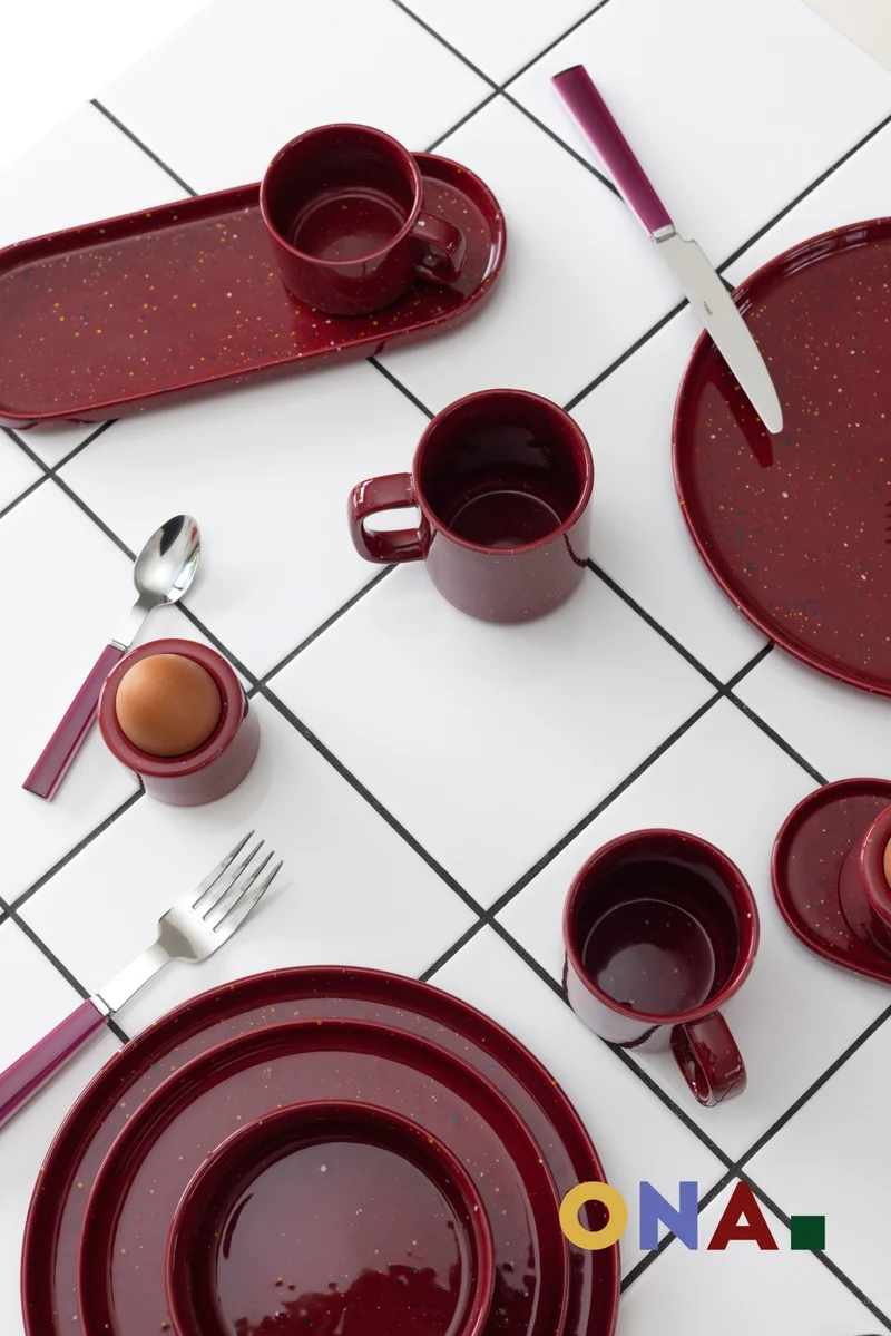 Mugs ONA Fika Burgundy 330 ml - 4 pièces