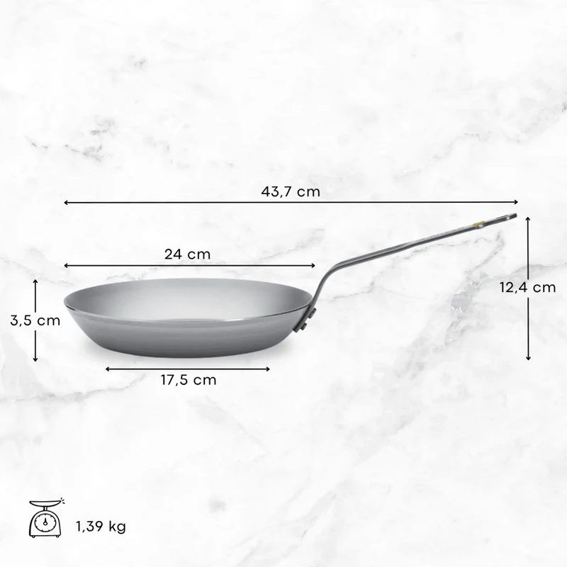Poêle De Buyer Mineral B Element - ø 24 cm - Sans revêtement antiadhésif