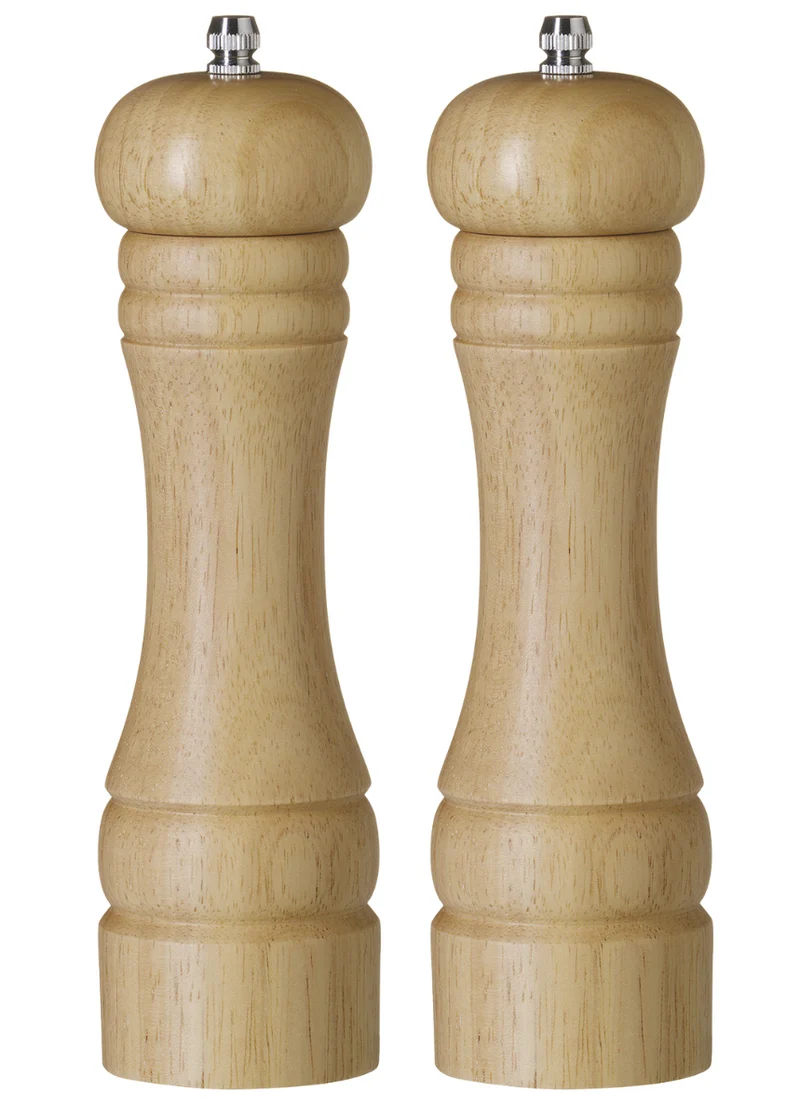 Ensemble de moulins à poivre et à sel Cookinglife Rocca Naturel - 21,5 cm
