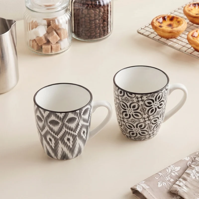 Tasses à café Cosy & Trendy Nikko Black 190 ml - 6 pièces