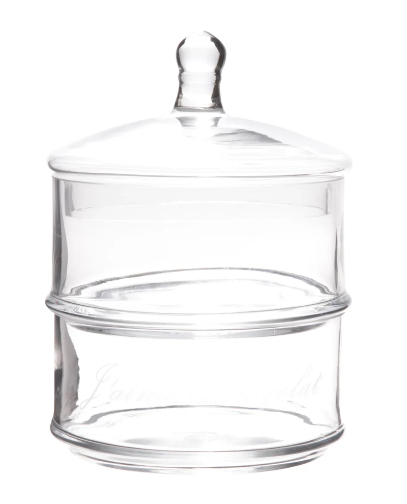Bonbonnière en verre Cosy & Trendy - 2 étages - Ø 12 cm