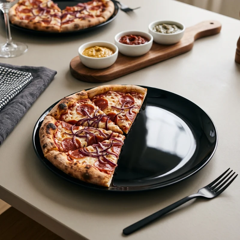 Assiettes à pizza Arcoroc Evolutions Noir - ø 32 cm - 6 pièces