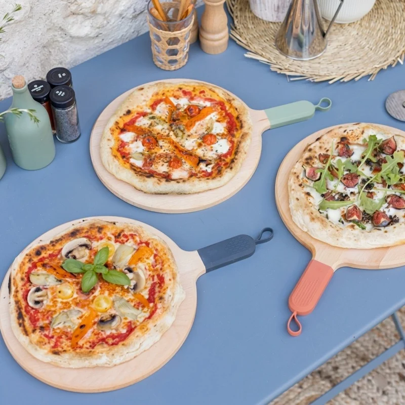 Planche de service / Planche à pizza ZiiPa Sora en bois de hêtre Eucalyptus - ø 31 cm