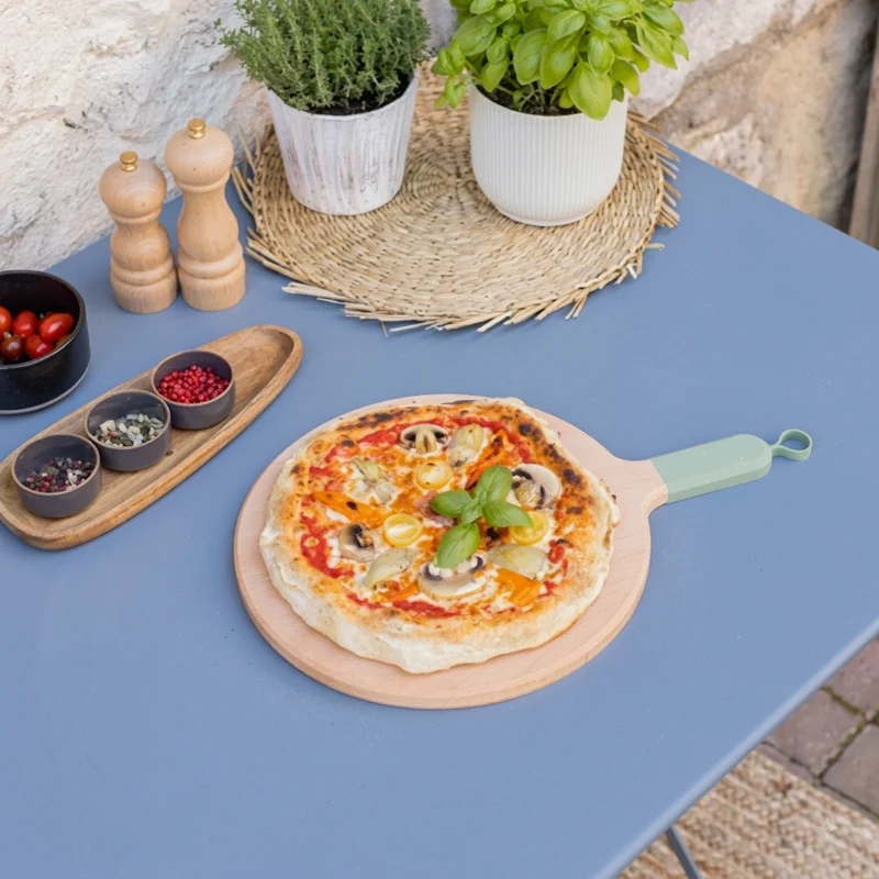 Planche de service / Planche à pizza ZiiPa Sora en bois de hêtre Eucalyptus - ø 31 cm