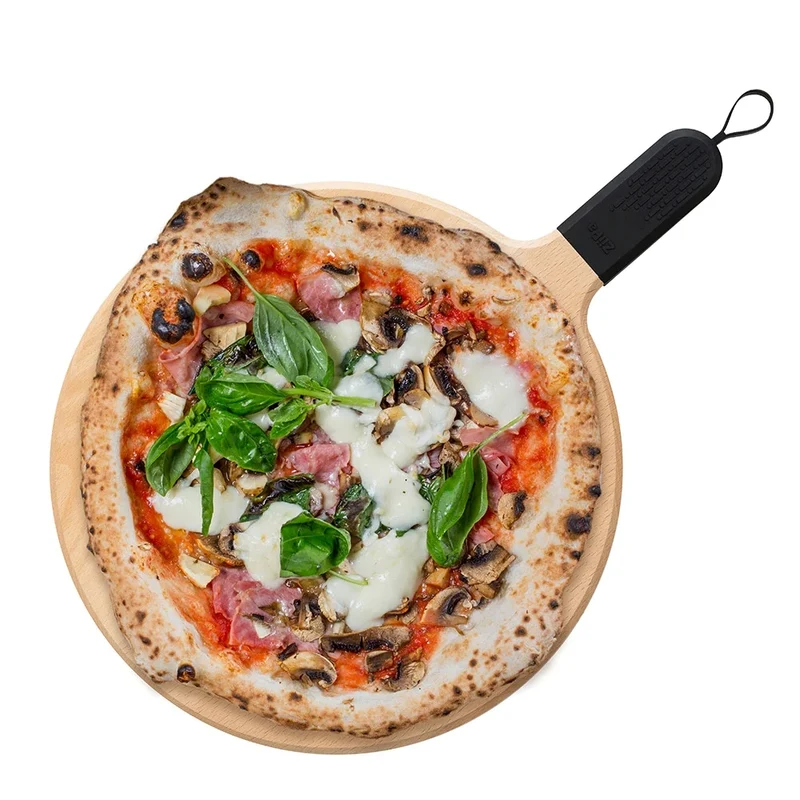 Planche de service / Planche à pizza ZiiPa Sora en bois de hêtre antracite - ø 31 cm