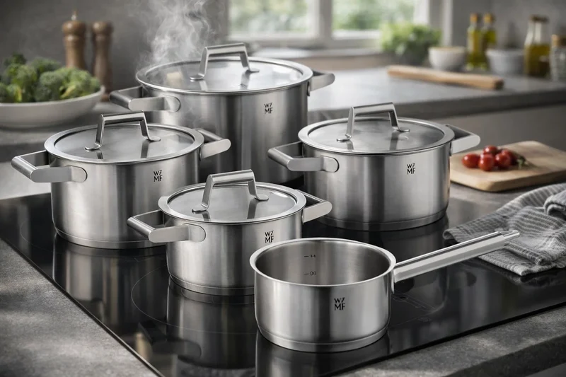Ensemble de 5 casseroles WMF Comfort Line comprenant un ensemble de casseroles Cookinglife GRATUIT : casseroles de ø 16, 20, 20 et 24 cm et casserole de ø 16 cm
