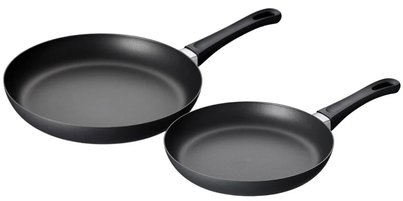 SCANPAN Classic Induction Batterie de cuisine poêles ø 24 & 28 cm - compatible avec toutes les sources de chaleur - revêtement antiadhésif standard