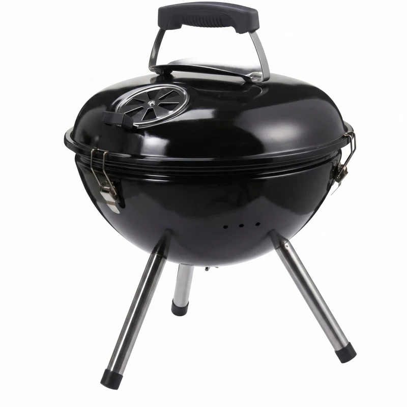 Cookinglife Barbecue à boule avec pieds Fire & Flavour - Charbon de bois - 39 cm - Compact - Noir