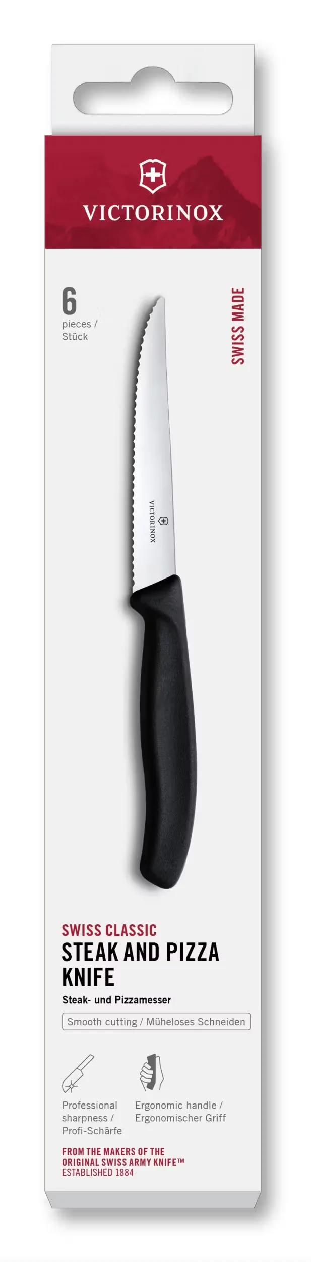 Couteaux à steak Victorinox Swiss Classic Crantés - 6 pièces