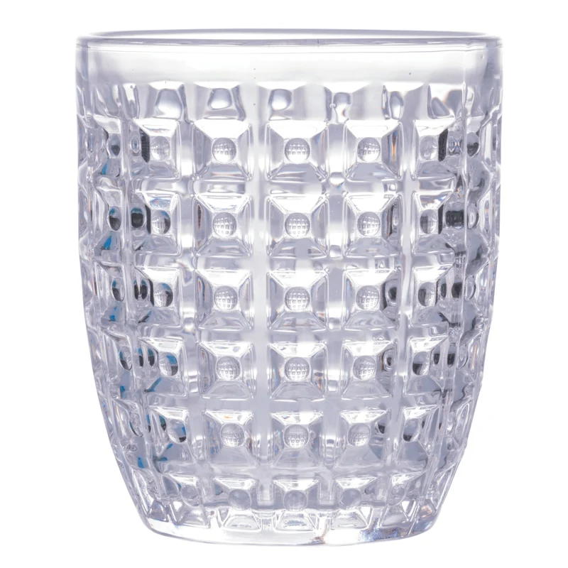 Villa d'Este Home Verre à eau Géométrie Océan - Bleu - 350 ml - 6 pièces