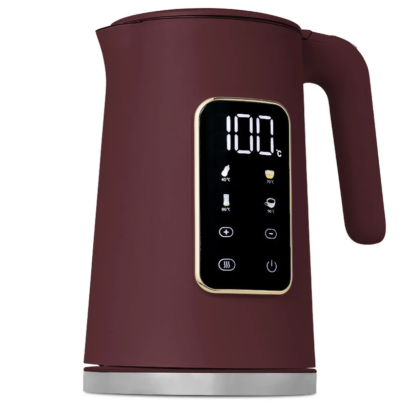 Bouilloire Électrique Numérique BerlingerHaus Mat Bordeaux - Réglage de température - 1,7 litre - 2200W
