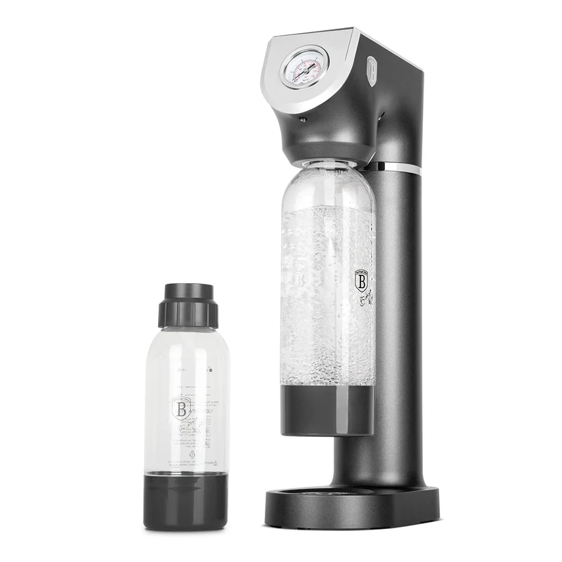 Machine à Eau Pétillante BerlingerHaus mat anthracite - Baromètre - Inclut 2 bouteilles