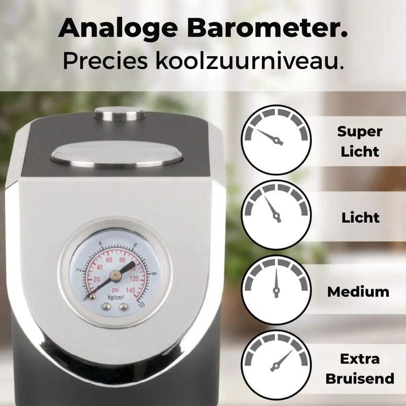 Machine à Eau Pétillante BerlingerHaus mat anthracite - Baromètre - Inclut 2 bouteilles
