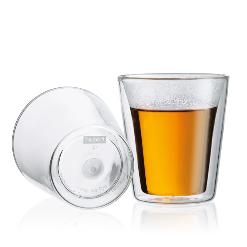 Verre à café et à thé double paroi Bodum Canteen - Valve brevetée - 200 ml - 6 pièces